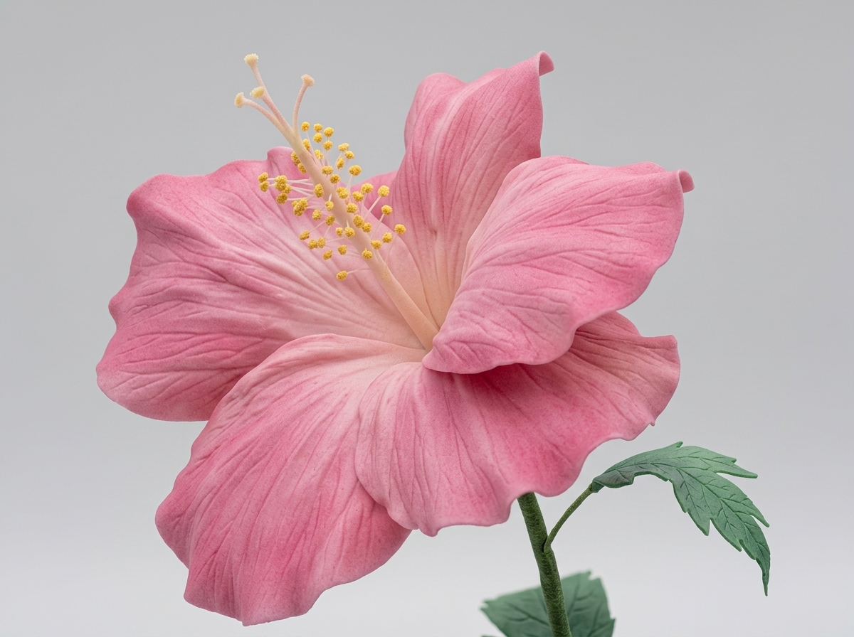 Editorial floral portrait, cool tones